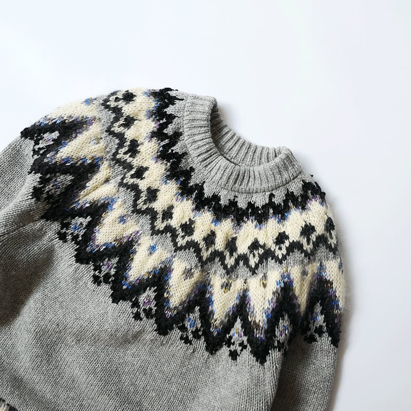 トップス COOHEM MOHAIR NORDIC SWEATER COOHEM MOHAIR NORDIC KNIT