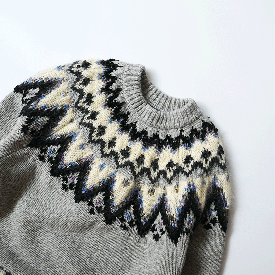 2021 / COOHEM コーヘン / MOHAIR NORDIC KNIT P/O｜モヘア