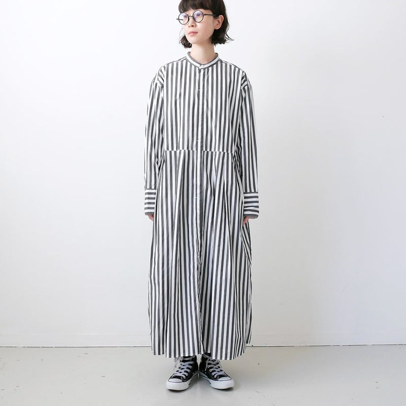 UNIVERSAL TISSU｜ ユニヴァーサルティシュ｜ストライプ バンドカラー