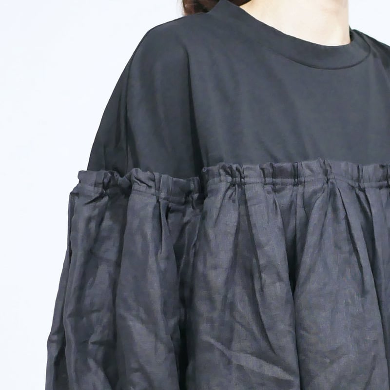 nest Robe - ♡universal sevenコンボギャザーブラウス♡ UNIVERSAL SEVEN｜UNIVERSAL TISSU｜コンボギャザーブラウス｜BLA