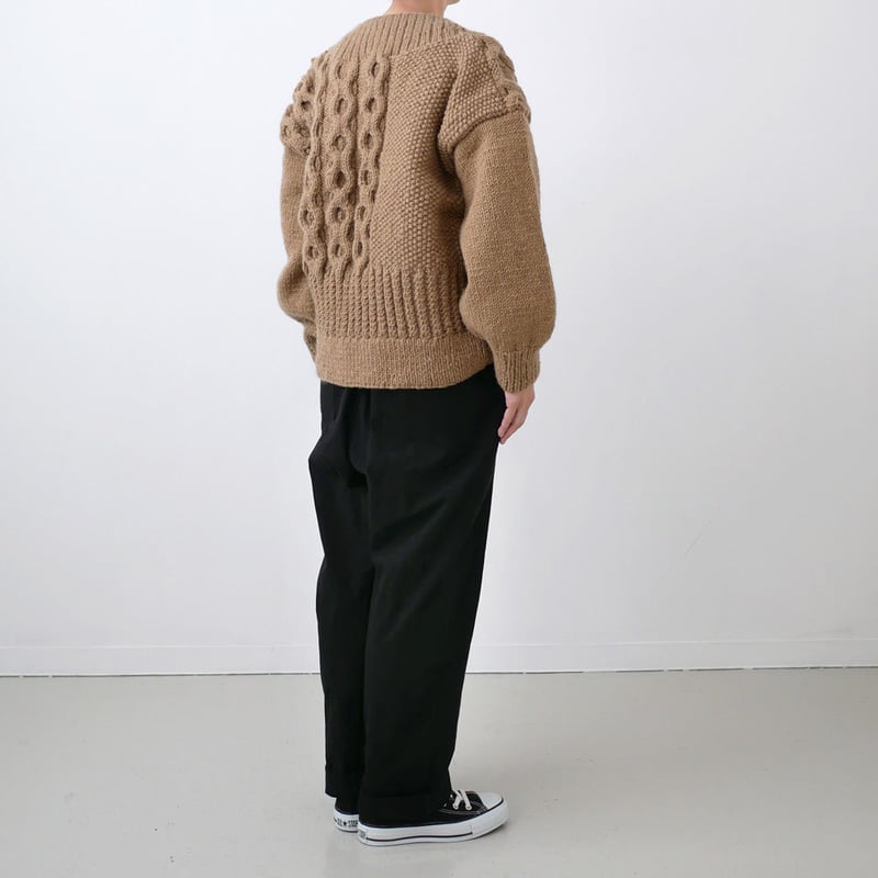 HARVESTY｜ハーベスティ｜ケーブルニットカーディガン ｜BEIGE