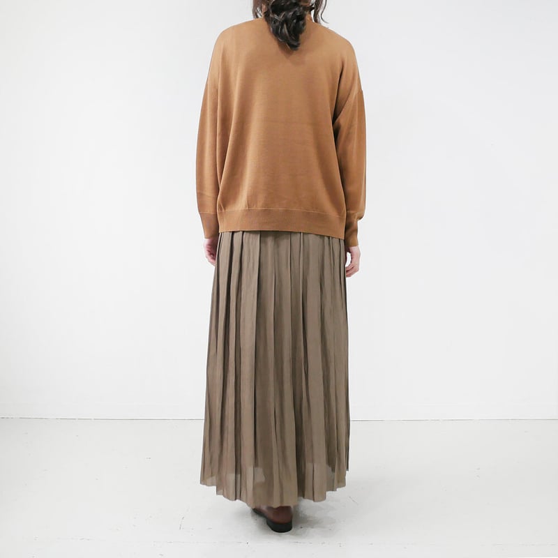 ☘️新品 サクラ SACRA ウール バンドカラー 茶色系 M 長袖 きれいめ