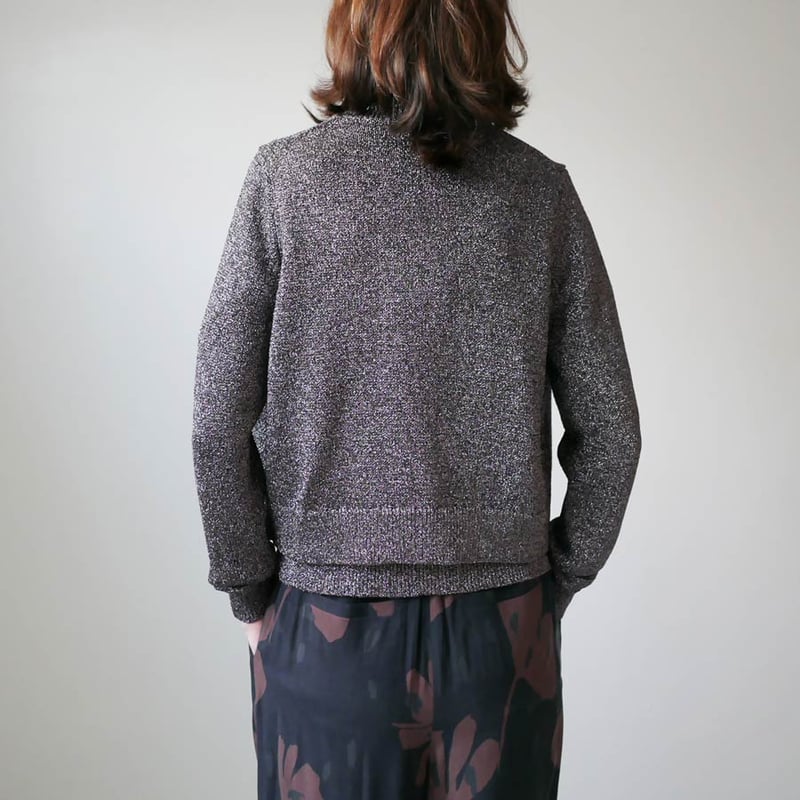 SACRA サクラ｜GLOSSY LILY CARDIGAN｜124540081｜CHARC