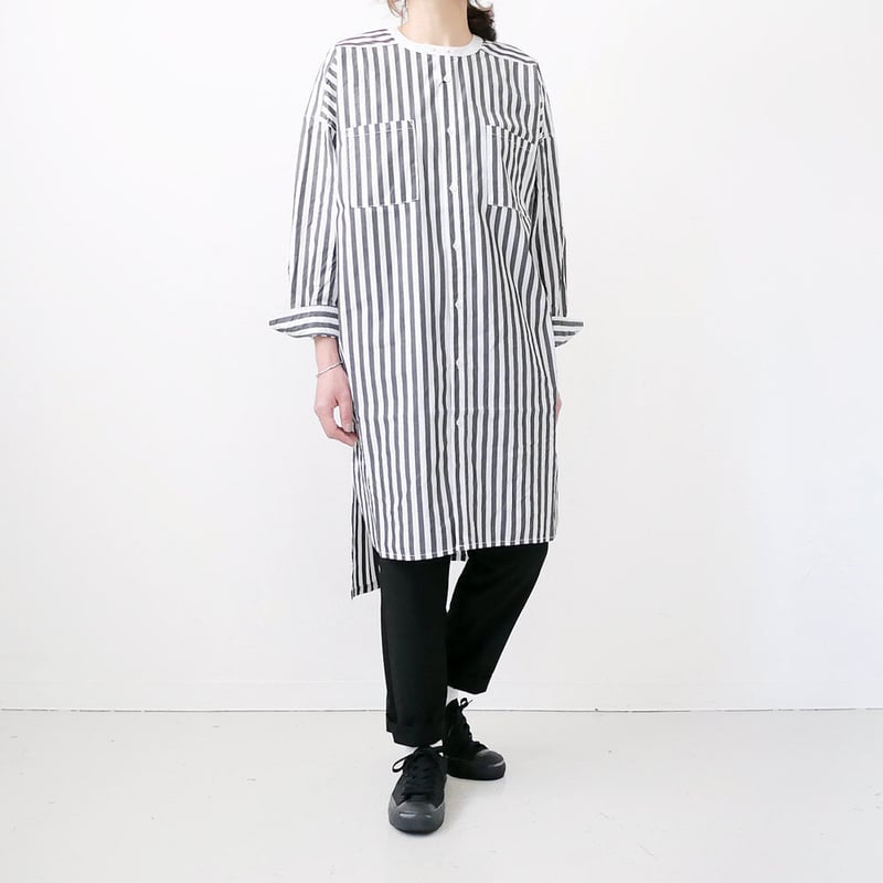 美品 ユニヴァーサルティシュ TISSU タイプライターシャツロングワンピース UNIVERSAL TISSU｜ユニヴァーサルティシュ｜シルキータイプ