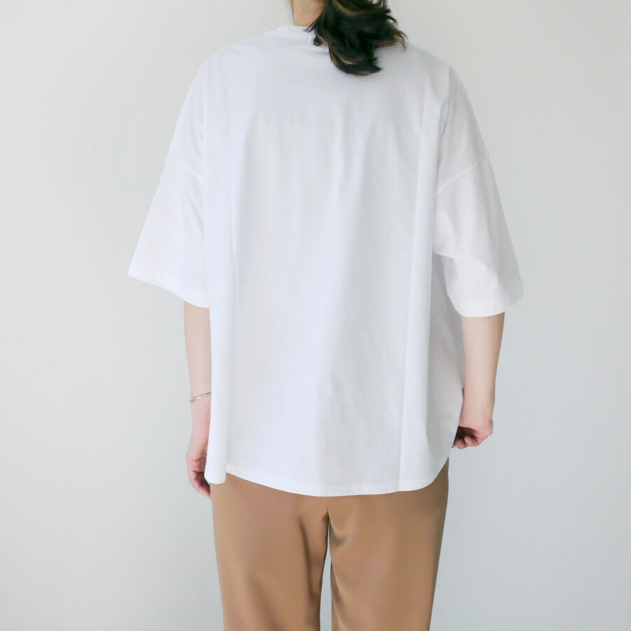 SACRA 半袖コットンカットソーTシャツ 新品未使用タグ付き SACRA｜サクラ｜COMPACT FINE COTTON TOPS｜ファインコットン T
