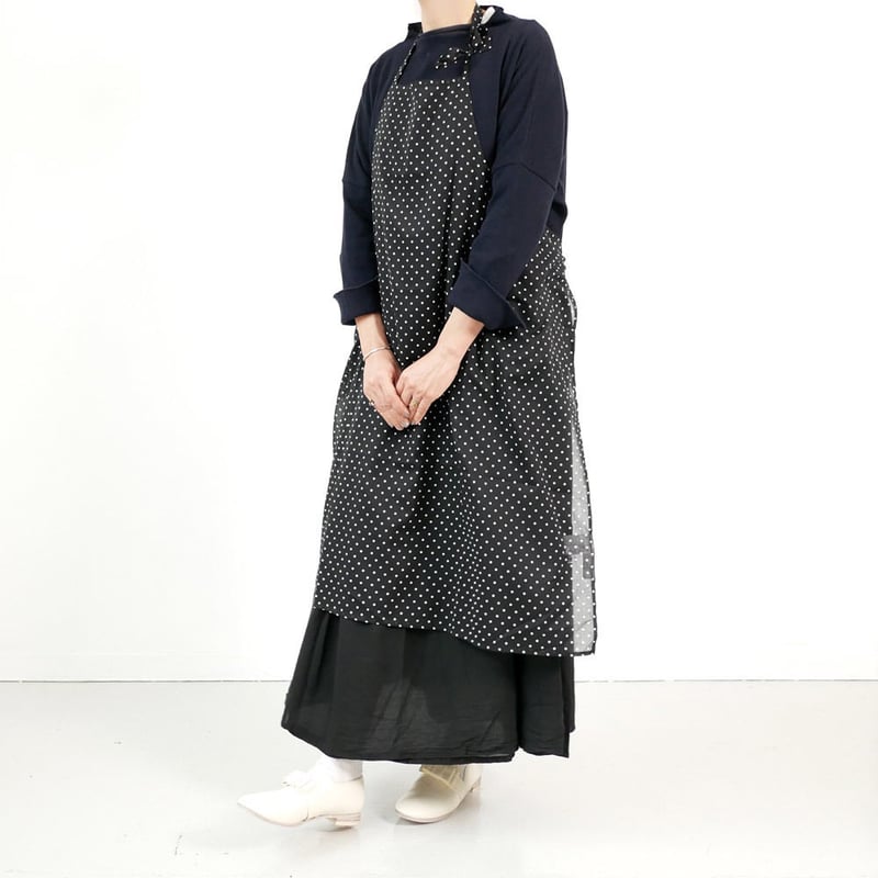 新品 Dol l House 黒 エプロン シフォン素材 新品 Dol l House 黒