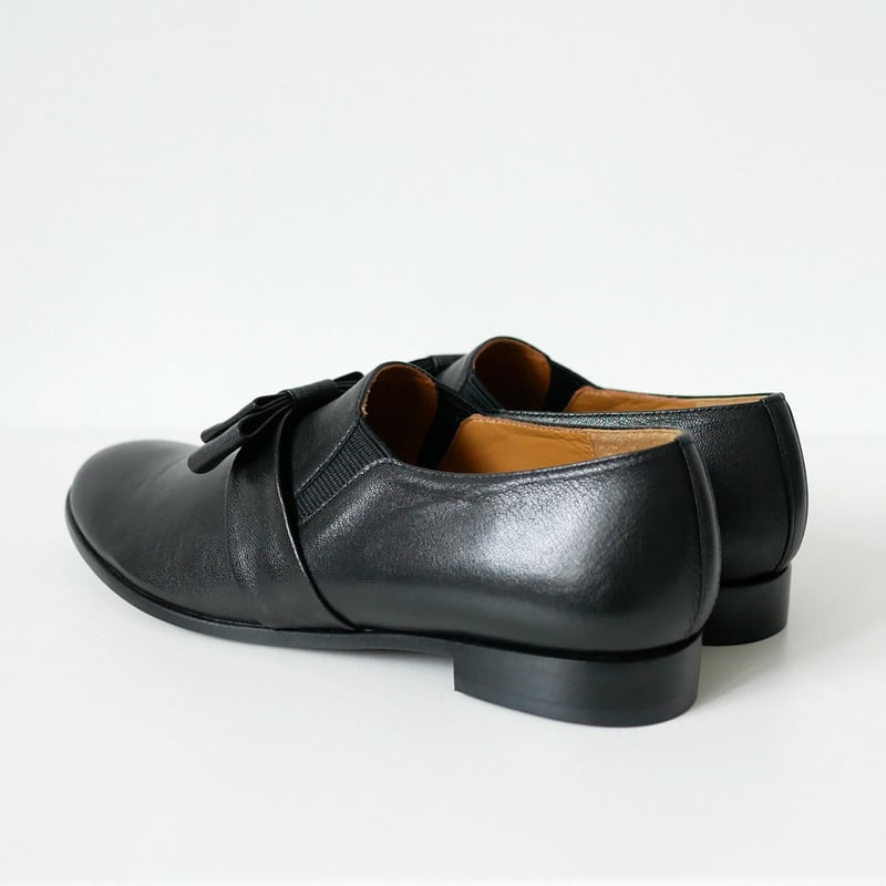 chausser｜ショセ｜サイドゴアリボンベルトスリッポン｜C-2252｜BLACK