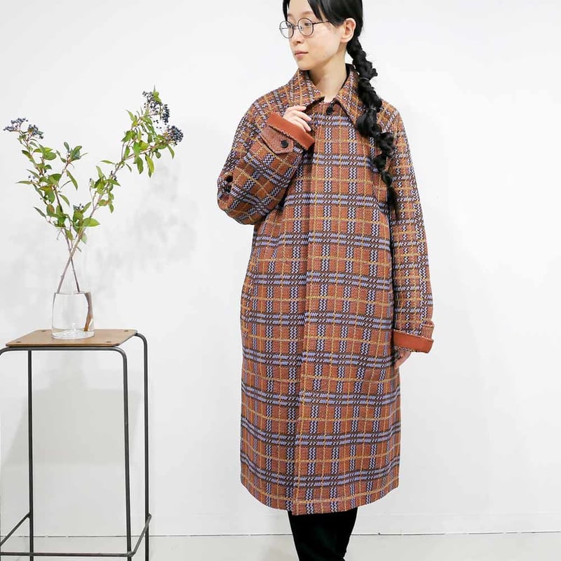 70's Tweed Check Coat チェック コート 70's Tweed Check Coat チェック コート チェックツイードコート