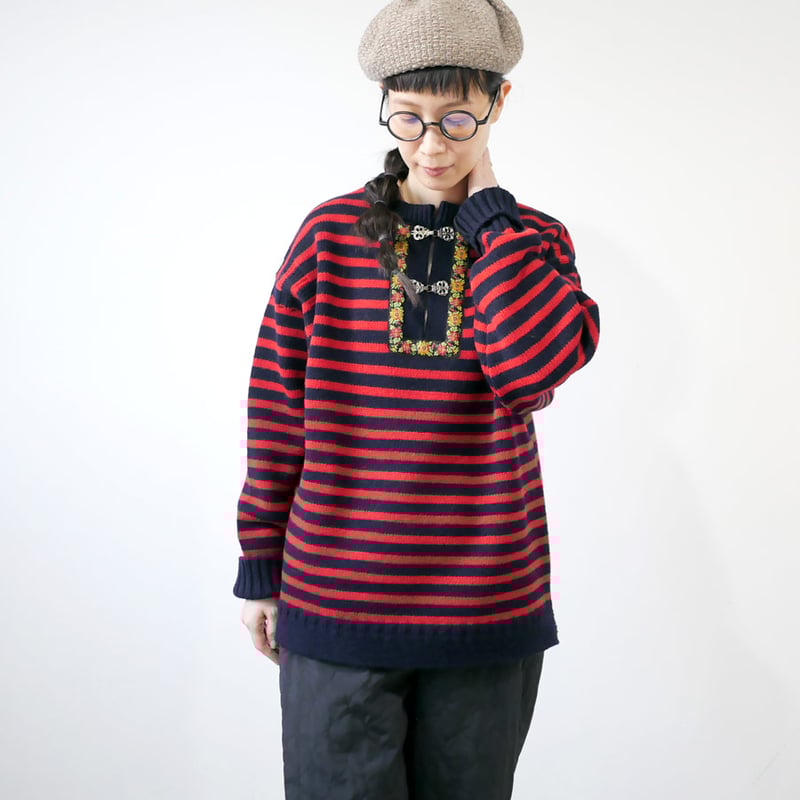 完売品＊dahl'iaダリア＊ノルディックボーダー ニット トップス Dahlia - 極美品 dahl'ia ダリア ノルディックボーダー ニット