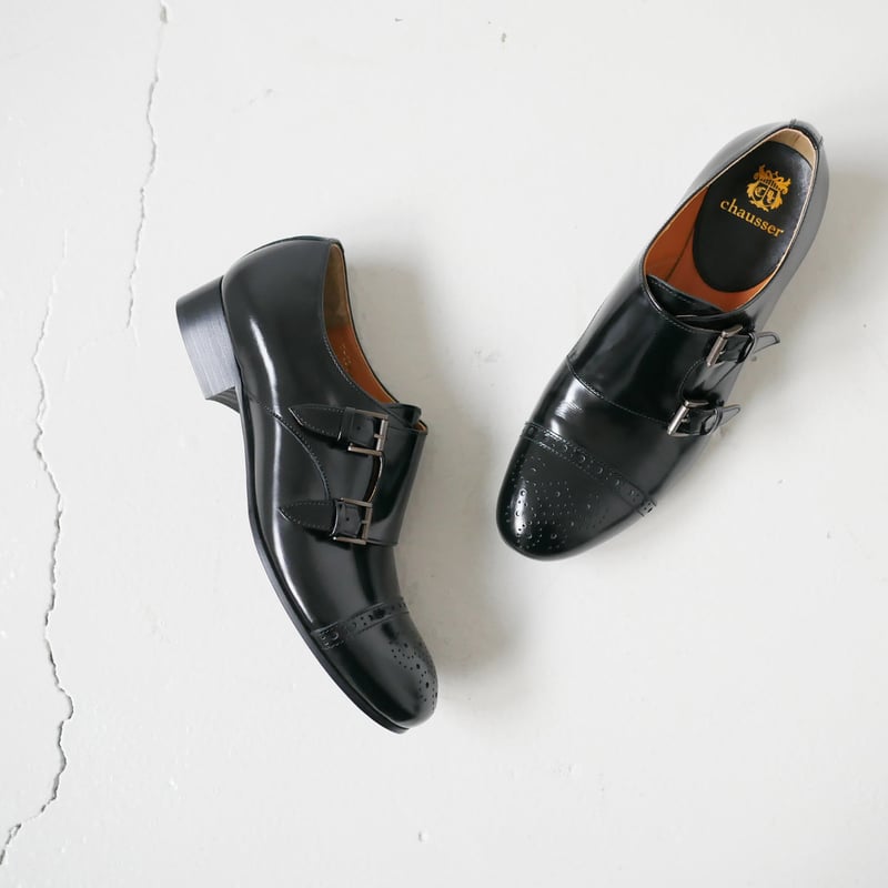 chausser｜ショセ｜ダブルモンク ストラップ シューズ ｜C-2203