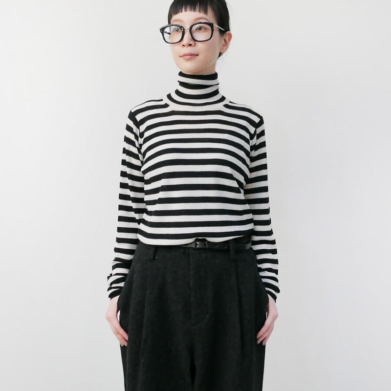 C.T.plage｜シーティープラージュ｜ハイゲージボーダータートルネック