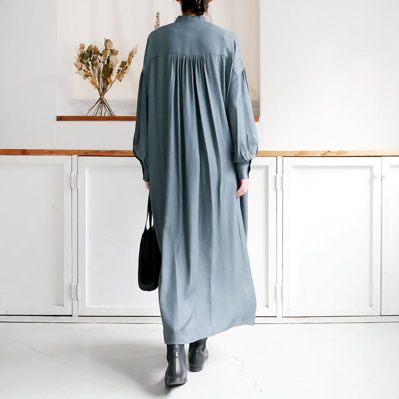 新品同様30000円→半額以下SACRA サクラ ワンピース　ストライプボウタイ SACRA ｜ サクラ｜TRIACE VINTAGE TWILL OP ギャザースリーブ