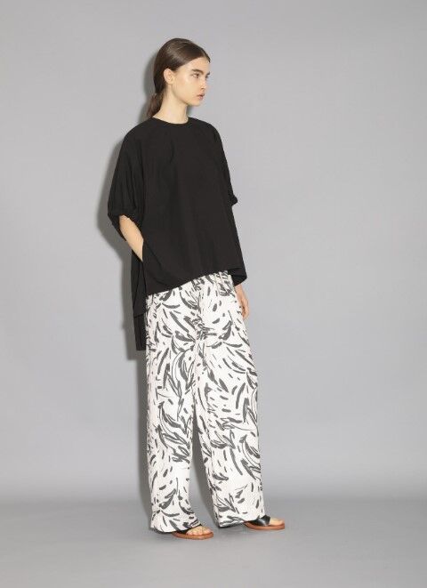 SACRA|サクラ |COTTON LINEN TYPEWRITER TOP|12321207 SACRA|サクラ |COTTON LINEN TYPEWRITER TOP|12321207