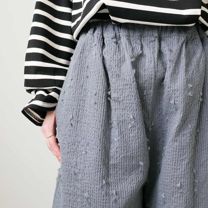 完売品☆qiri　キリ　刺子ジャガードパンツ qiri｜キリ｜sashiko Jacquard cocoon pants ｜6301P10