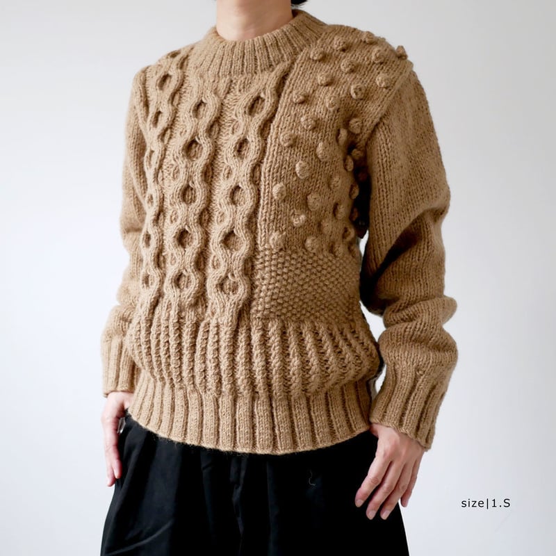 HARVESTY｜ハーベスティ｜ケーブルニットプルオーバー ｜BEIGE｜A51803