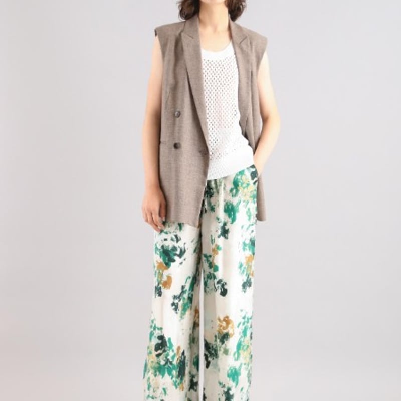 SACRA｜サクラ ｜LINEN COTTON CHAMBRAY GILET|12510606