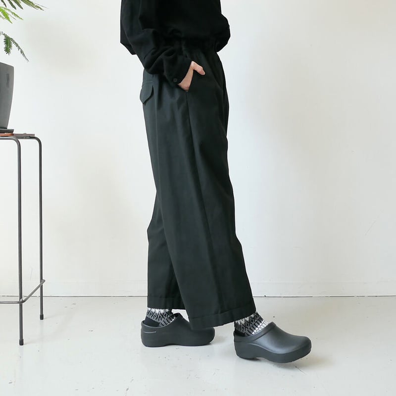 FIRMUM｜フィルマム｜強撚コットンサージパンツ｜RB_FR0603PF｜BLACK