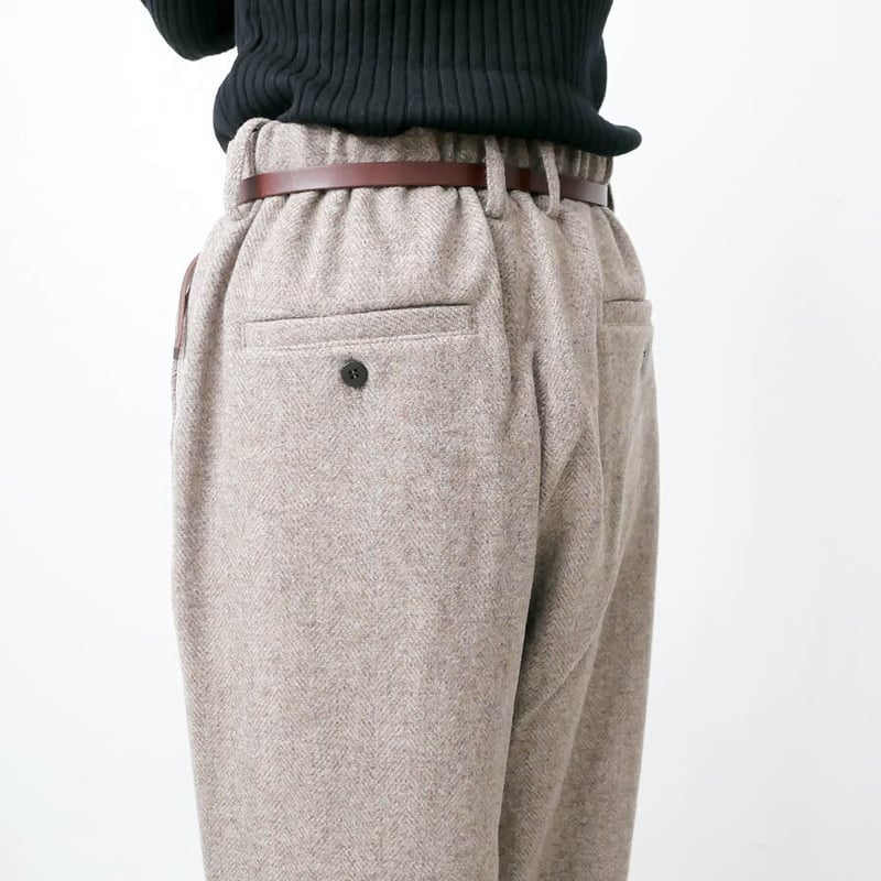 UNIVERSAL TISSU｜ティシュ｜オリジナルウールへリンボンパンツ