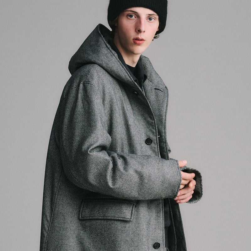 miffew|ミフュー| WOOL HOODED DOWN COAT|FEW24WJK5236 miffew|ミフュー| WOOL HOODED DOWN COAT|FEW24WJK5236