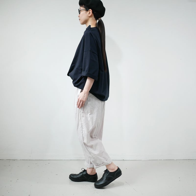 FIRMUM｜フィルマム｜微強撚綿天竺ボトルネック 6分袖