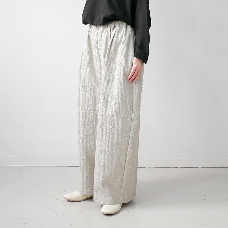 qiri ｜キリ｜sashiko jacquard volume pants｜63-01-PT