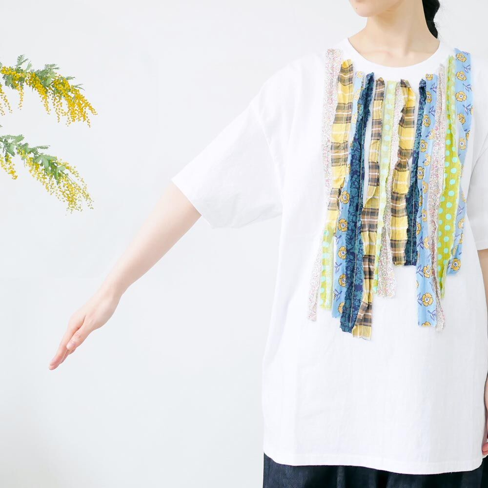 【Dahlia ダリア】デコレーションT dahl'ia ｜ダリア ｜デコレーション・リメイクTシャツ｜HD-100