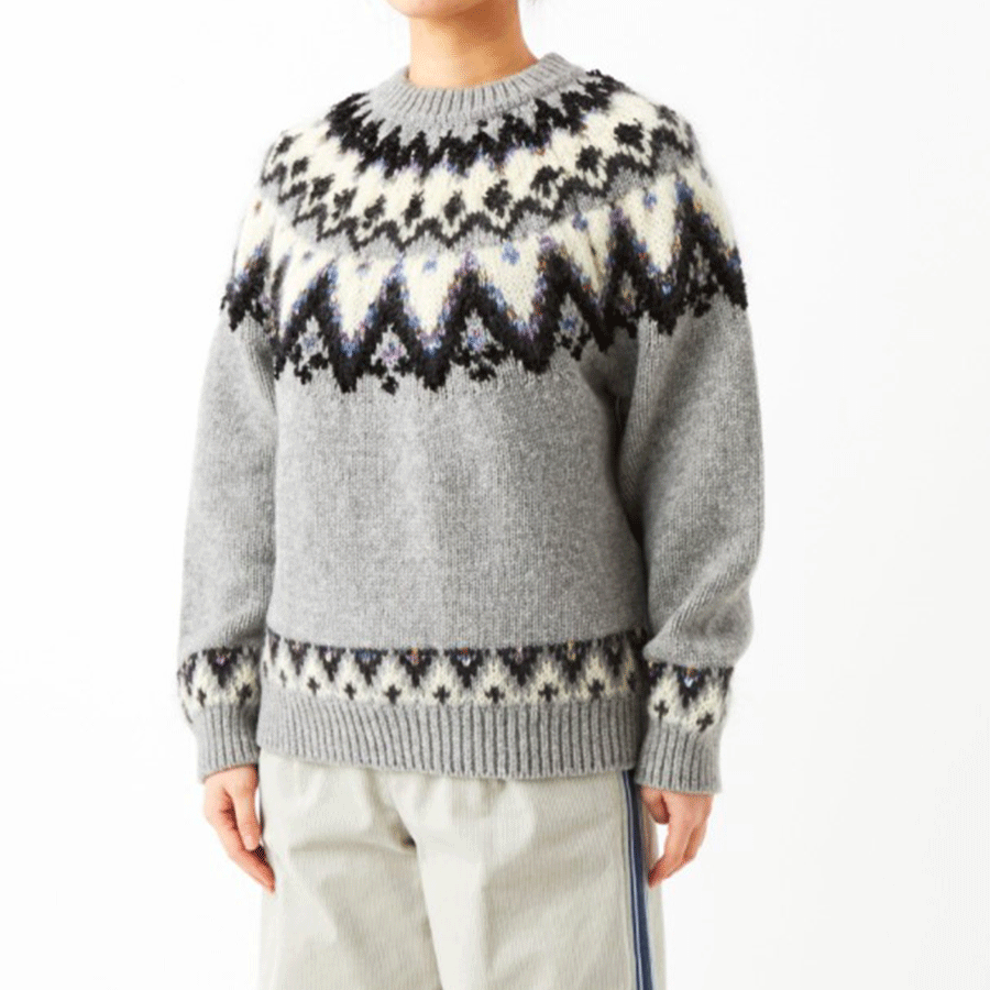 トップス 19AW COOHEM MOHAIR NORDIC SWEATER BLACK 19AW COOHEM MOHAIR NORDIC SWEATER BLACK