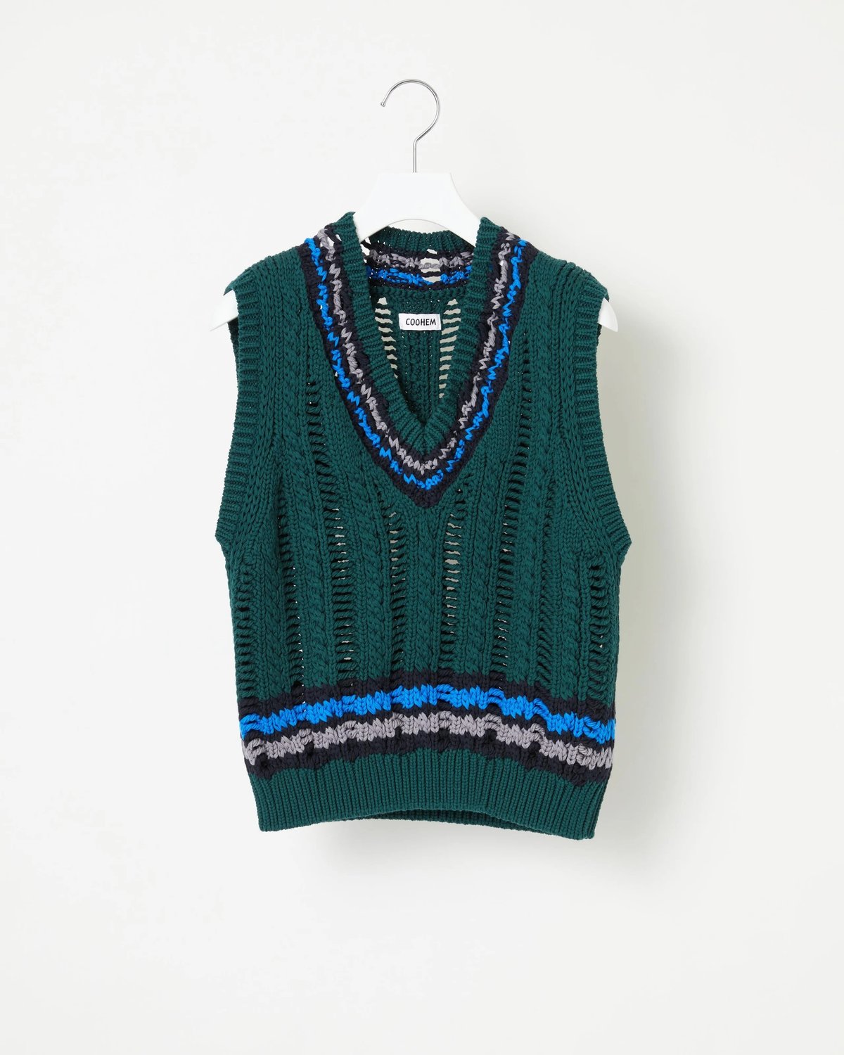 COOHEM STITCH WORK KNIT VEST コーヘン