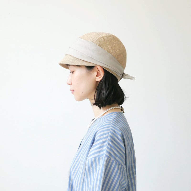 mature ha.｜マチュアーハ｜jute scarf cap｜ジュートスカーフ 