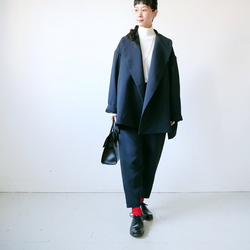 【美品】ノーコントロールエアー カジュアルジャケット ノーカラー ブラック NO CONTROL AIR フォーマルノーカラージャケット annabelle