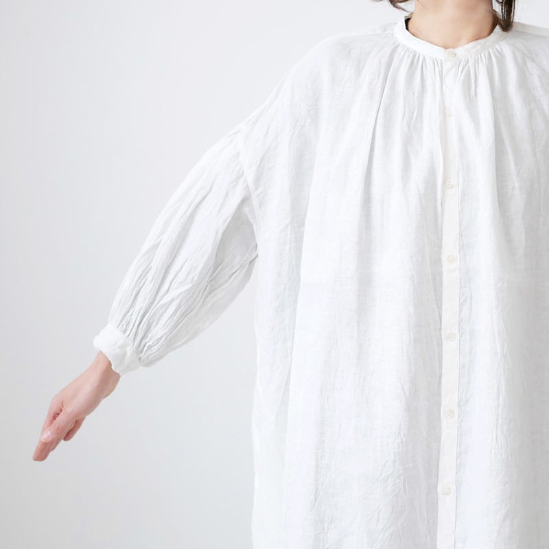 フランス　ヴィンテージ　たっぷりギャザーリネンドレス 楽天市場】ICHI Antiquites リネン フラワープリント ギャザーシャツ