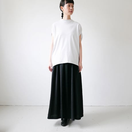 Si-Si-Si comfort｜スースースーコンフォート｜CHSS25-4107 ｜プレミアムオーガニックコットン フレンチスリーブラウンド カットソー | White