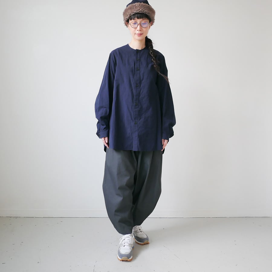 専用出品【FIRMUM】フィルマム Vネックジャケット ノーカラー 【XS】美品 FIRMUM｜フィルマム｜40/1オーガニックコットン・強撚ウェザー