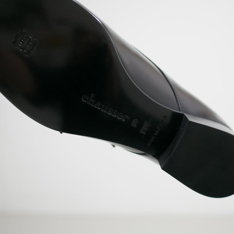 chausser｜ショセ｜スリッポン キャップトゥ シューズ｜C-2202｜BLACK