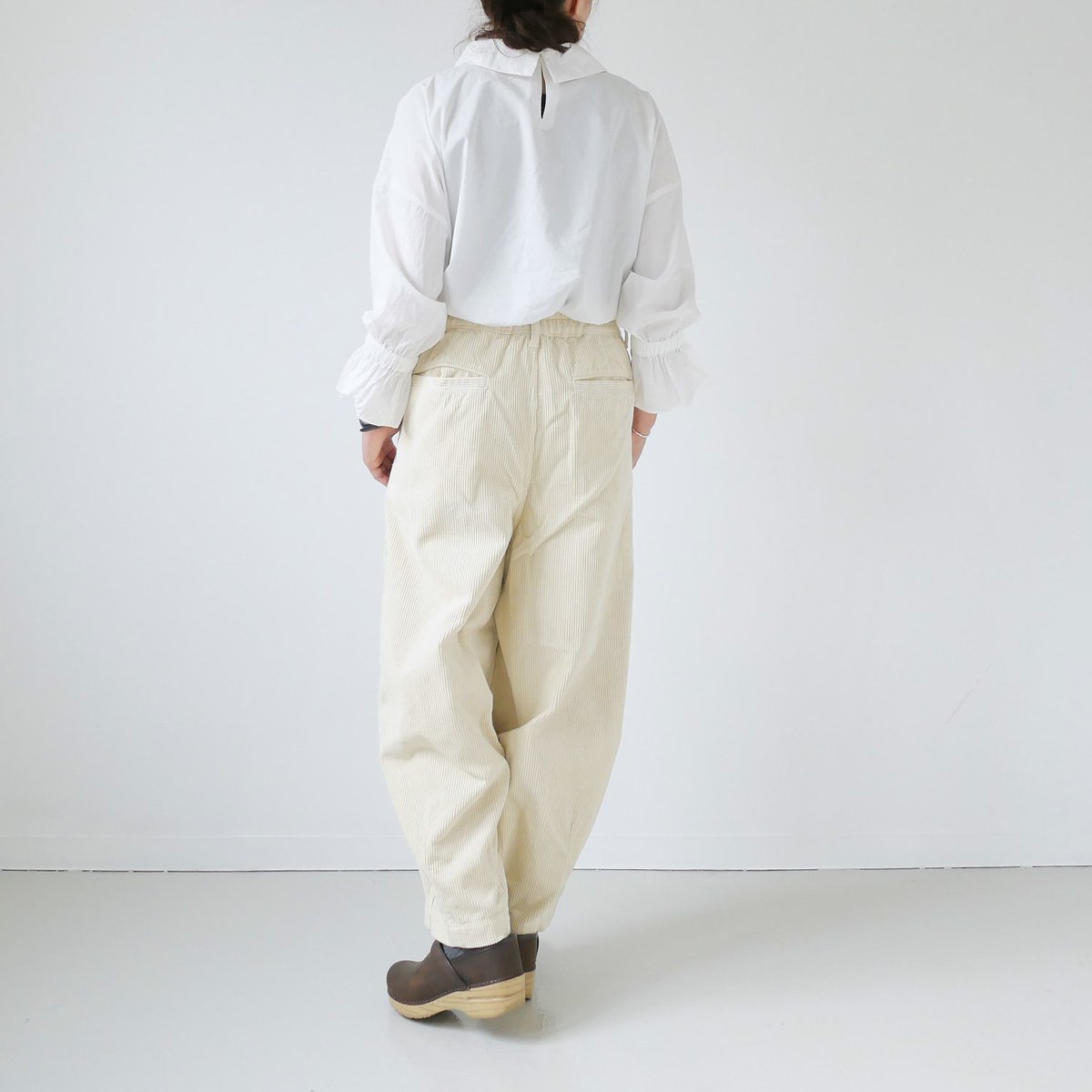 ハーベスティ HARVESTY サーカスパンツ　アイボリー　コーデュロイ HARVESTY｜ハーベスティ｜コーデュロイサーカスパンツ｜A11716｜IVORY