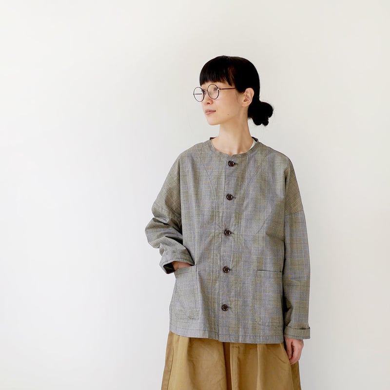 harvesty ハーベスティ ウールツイードズートジャケット　チェックコート HARVESTY (ハーベスティ) オーバーコート ウールツイード