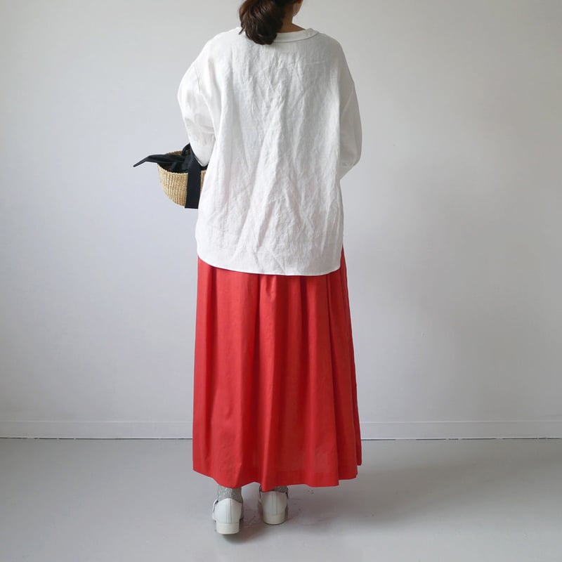 SACRA｜ サクラ ｜DRAPY LINEN ギャザースカート｜ 118218121 | G