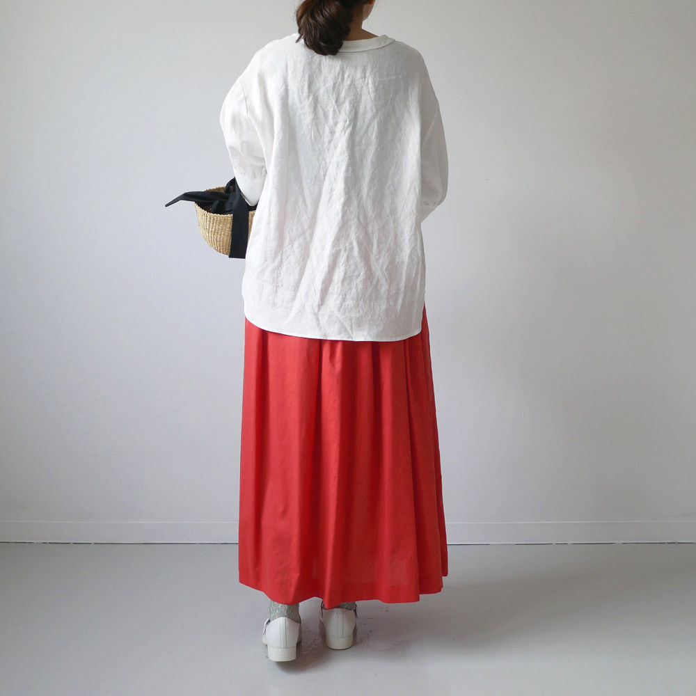 SACRA｜ サクラ ｜DRAPY LINEN ギャザースカート｜ 118218121 | G