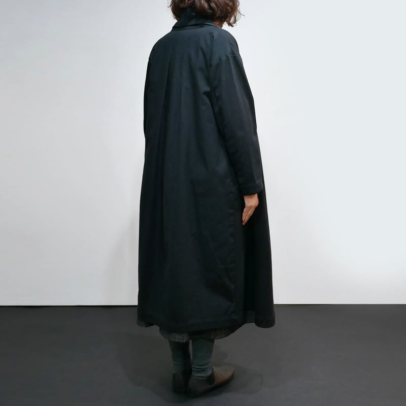 墨黒 コットン ロングコート コート .-- SILENCE （ブラック） -MANGO - マンゴ公式オンラインストア