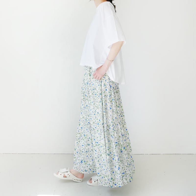 SACRA｜サクラ ｜DRAWING PRINT SKIRT｜プリント スカート