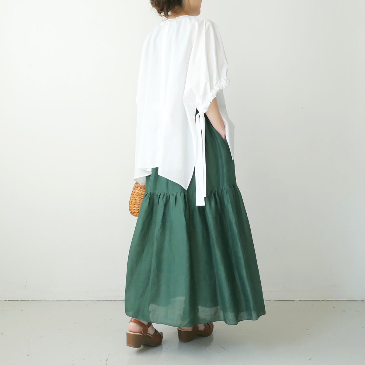 SACRA|サクラ |COTTON LINEN TYPEWRITER TOP|12321207 SACRA|サクラ |COTTON LINEN TYPEWRITER TOP|12321207