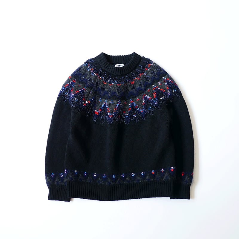 COOHEM| コーヘン | MOHAIR NORDIC KNIT P/O｜モヘアノルディック
