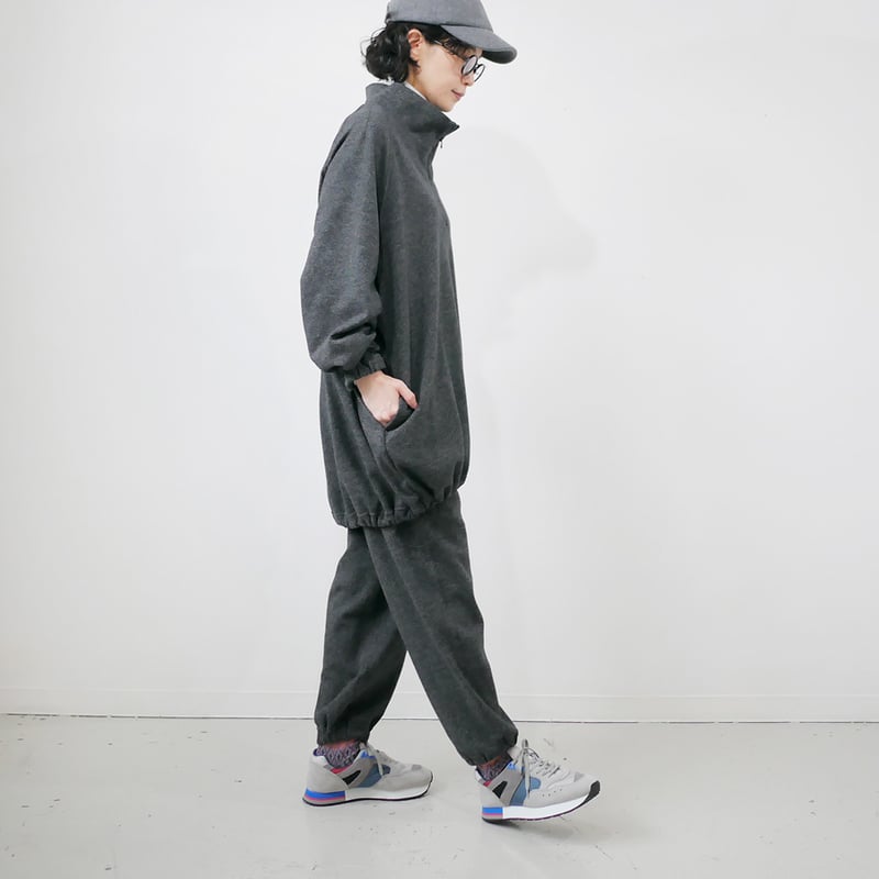 FIRMUM｜フィルマム｜ウール＆コットン・ツイルJQニット ハーフジップ