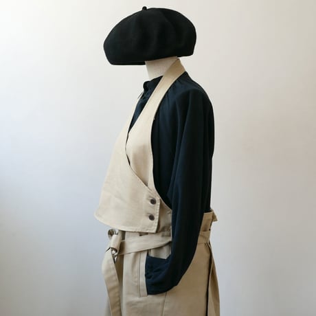 si-si-si ｜スースースー  ｜コットンツイルエプロンワンピース｜17-AW022T