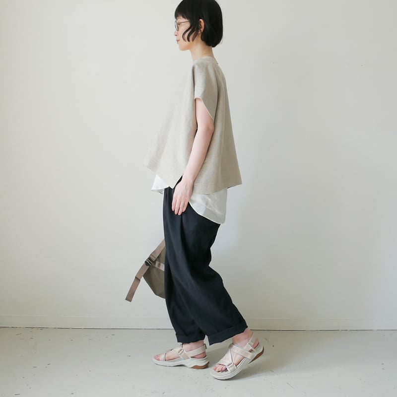 SACRA｜サクラ ｜リネンVネックプルオーバー｜RUSTIC LINEN TOP｜12621