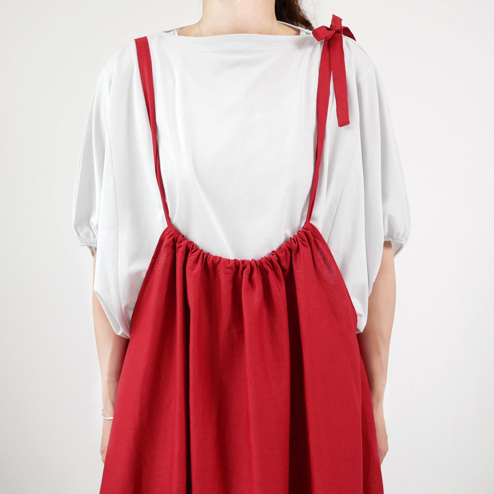 THE FACTORY ザ・ファクトリー ｜リボンワンピース｜TF19SS｜RED