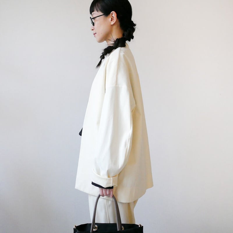 FIRMUM フィルマム 2024AW グロッシーコーデュロイ カーディガン FIRMUM｜フィルマム｜ポリエステル・経編コーデュロイ