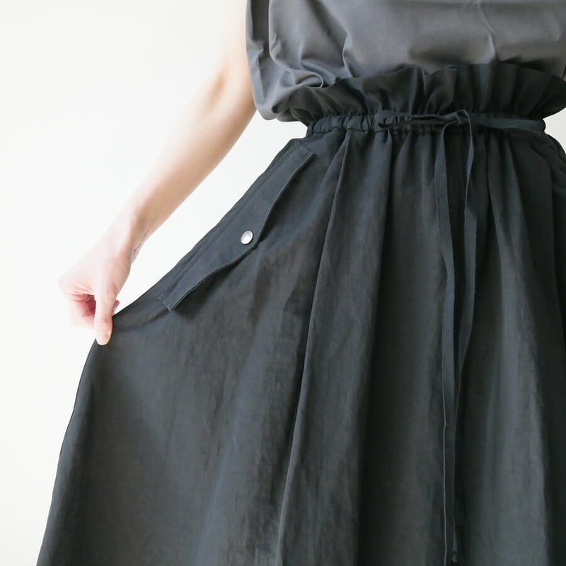 SACRA｜サクラ ｜CO/LI WASHED TYPEWRITER SKIRT| 12322