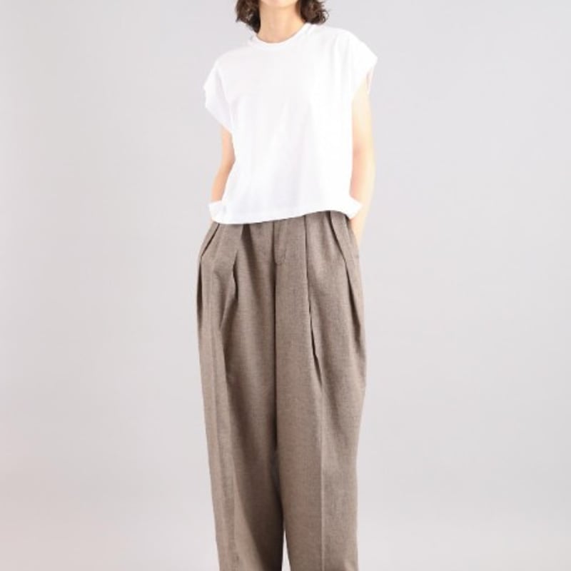 SACRA｜サクラ ｜LINEN COTTON CHAMBRAY PANTS｜12510611