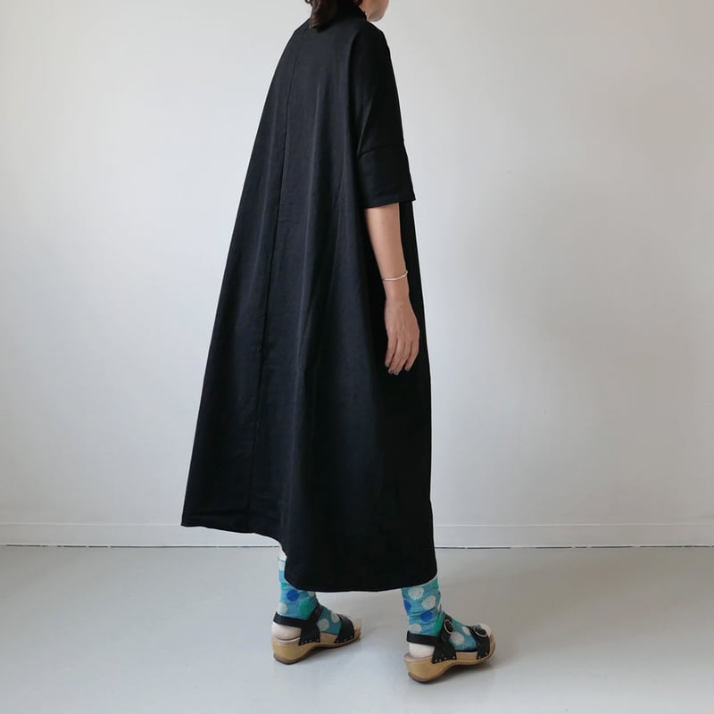 【ユニヴァーサルティシュ】ジャージBIGポロ半袖ワンピース UNIVERSAL TISSU ユニヴァーサルティシュ｜ジャージBIGポロ半袖